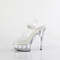 Босоніжки Pleaser Delight-608VL на підборах 6 дюймів, гладка устілка 1 3/4 дюйма з ремінцем на щиколотці, прозорі/прозорі