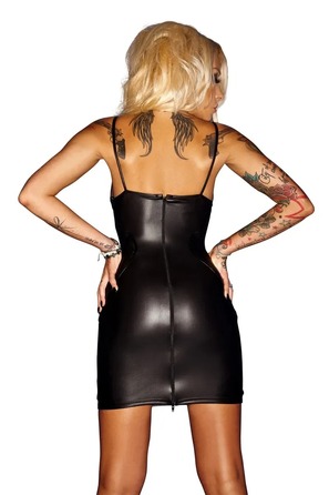 Платье эротическое с сеткой на груди Noir Handmade F078 черное, M