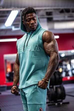 Безрукавка Nebbia Sleeveless Hoodie Sweatshirt IRON BEAST Green 710
