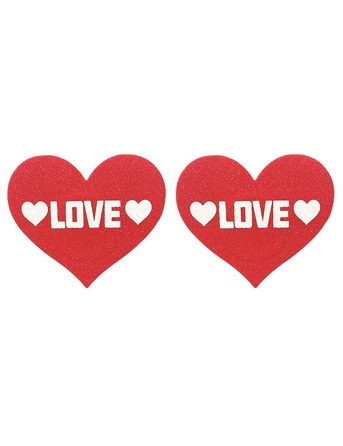 Пестисы для сосков Star Night в форме сердца, красный