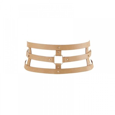 Широкий пояс с наручниками MAZE Bijoux Indiscrets бежевый
