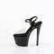 Босоніжки Pleaser Sky-308-1 *7 дюймів на підборах, 2 3/4 дюйма з ремінцем на щиколотці PF, сірі/чорні