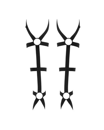 Портупеї на ноги Obsessive Armares з еластичної тканини, O/S