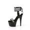 Босоніжки Pleaser Adore-770 на підборах 7 дюймів, 2 3/4 дюйма, шнурівка ззаду, манжета на щиколотці, чорні