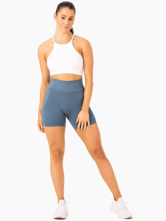 Шорты Honeycomb Scrunch Seamless Shorts - Steel Blue