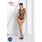 Боді Passion BS086 з вертикальною сіткою та відкритим доступом, чорний, One Size