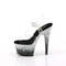 Босоножки Pleaser Adore-708SS, каблук 7 дюймов, ремешок на щиколотке шириной 2 3/4 дюйма, прозрачный/серебристый
