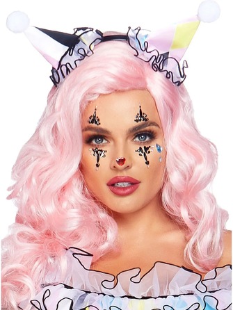 Наклейки-стразы для лица Харли Квинн Leg Avenue Harlequin