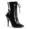 Черевики Pleaser на шнурівці Boots Seduce-1020, 5 дюймів, чорні, з блискавкою збоку