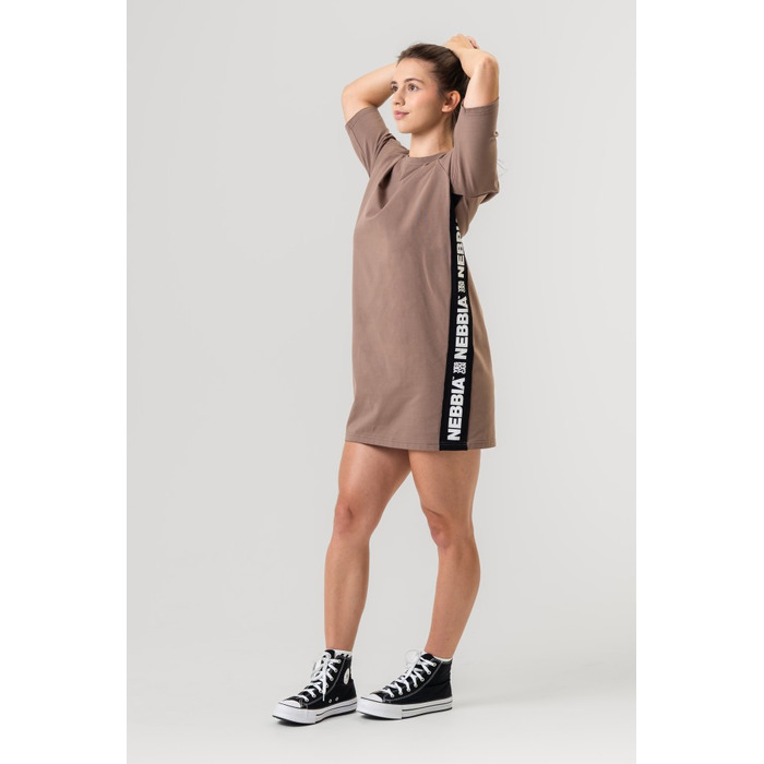 Плаття Oversized T-Shirt Dress NEBBIA CLUB Brown 594