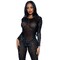 Комбінезон сексуальний Leg Avenue Sheer Rhinestone, XS, зі стразами, чорний