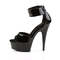 Босоніжки Pleaser Delight-670-3 на підборах 6 дюймів, 1 3/4 дюйма з закритою спинкою, чорні
