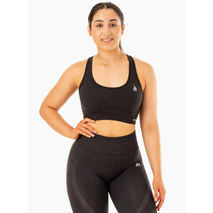 Топ Sculpt Seamless Racer Back Sports Bra - Black Marl