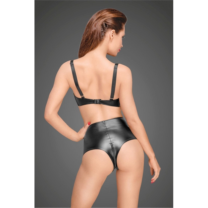 Трусы-шорты с декоративными складками Noir Handmade F176 черные, L