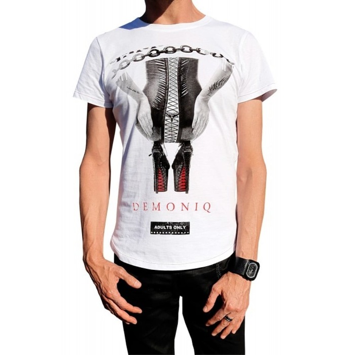 Мужская футболка с принтом Demoniq TSHRB002 белая, M