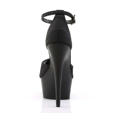 Босоніжки Delight-618PS *6 дюймів на підборах, 1 3/4 дюйма, закритий ремінець на щиколотці ззаду, босоніжки D'Orsay, чорні