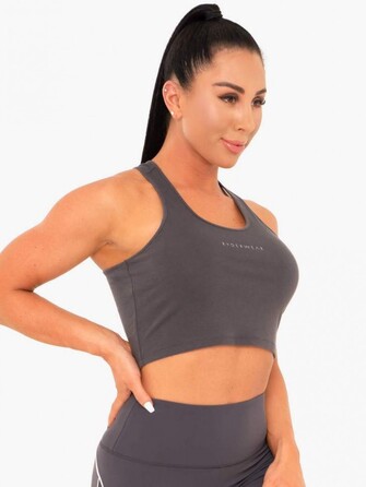Майка для спорта Ryderwear Cropped Racer Back Charcoal