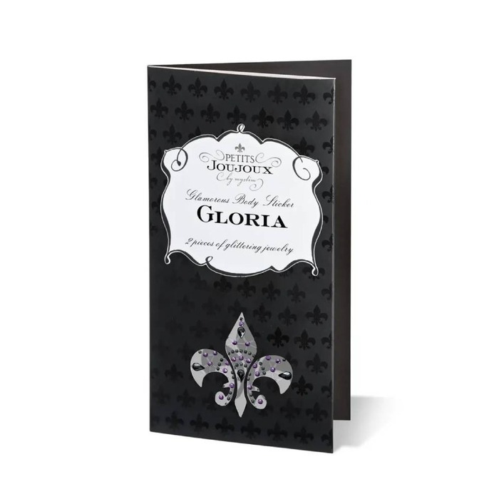 Украшения со стразами для груди Gloria Petits Joujoux, розово-черные