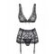 Комплект з поясом для панчіх Obsessive 856-SEG-1 3 pcs set XXL
