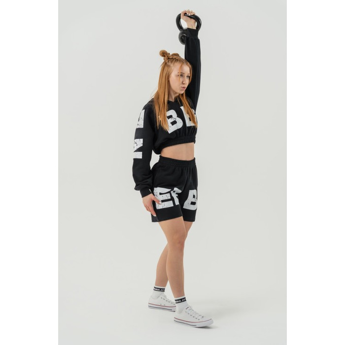 Худые Nebbia Training cropped hoodie Black 619