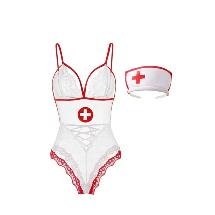 Соблазнительный костюм медсестры Sunspice, белый, 2 предмета, L/XL