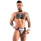 Чоловічий костюм Sven Joy Men's Jock Briefs із трьох предметів, чорно-білий, розмір M