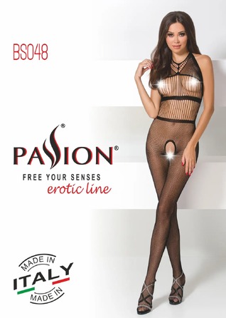 Бодістокінг BS048 Black Passion, з відкритим доступом, чорний, XS/M