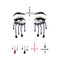 Маска зі страз Possessed face jewels sticker Leg Avenue