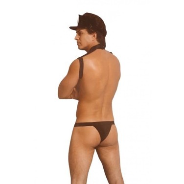 Мужской игровой костюм полицейского 2 предмета S/M черный Sunspice