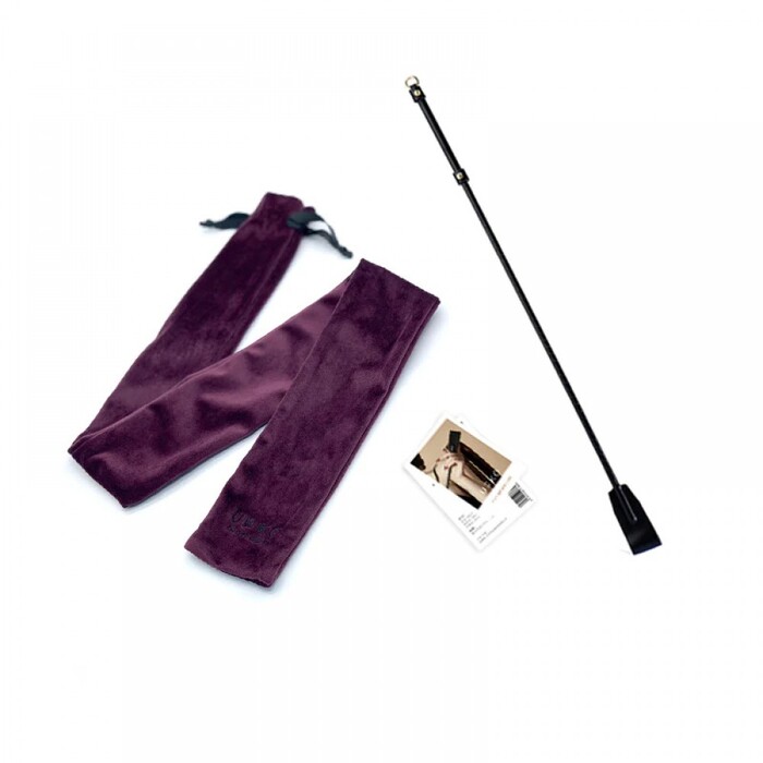 Стек кожанный с позолотой Riding Crop UPKO