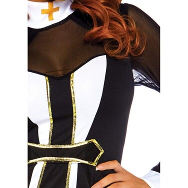 Костюм черниці Leg Avenue Twisted Sister 2 предмети, чорний, S/M