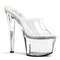 Босоніжки Pleaser Sky-301 на підборах 7 дюймів, 2 3/4 дюйма, прозорі