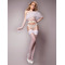 Панчохи білі Ballerina's Secret 20 den з мереживним верхом, L/XL