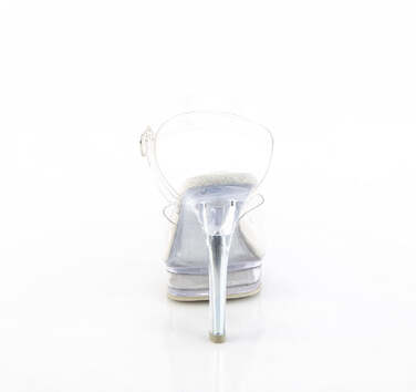 Босоножки Majesty-508, каблук 5 дюймов, ремешок на щиколотке 7/8 дюйма, прозрачный/прозрачный