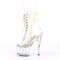 Чоботи Pleaser Adore-1020C-2 *7 дюймів на підборах, 2 3/4 дюйма з PF шнурівкою спереду, прозорі