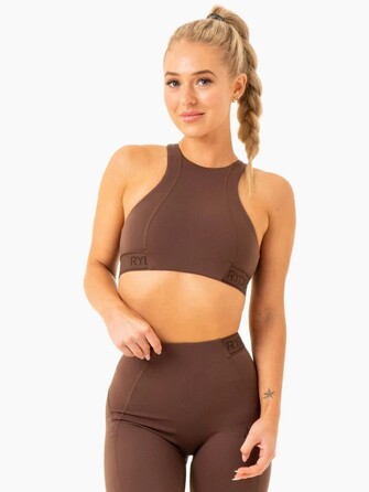 Топ Level Up High Impact Sports Bra - Chocolate