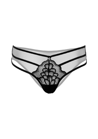 Мереживні трусики Daring Intimates з декоративними бретелями, чорний, S/M