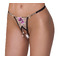 Стринги з квітковою вишивкою та відкритим доступом Cottelli String Flower, S/M
