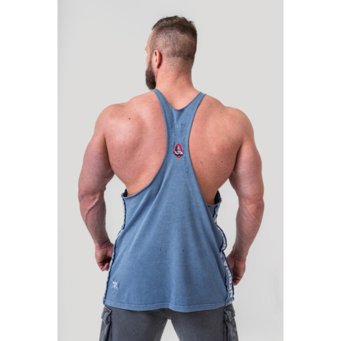 Майка Nebbia Washed Muscle Back Stringer GOLDEN AGE Blue 791
