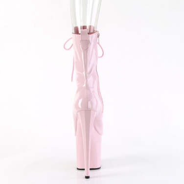 Ботильоны Enchant-1041, каблук 8 дюймов, высота 3 3/4 дюйма, открытый носок, молния сбоку, нежно-розовый