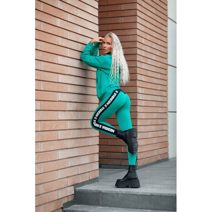 Легінси Nebbia High Waisted Side Stripe Leggings Iconic Green 209