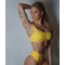 КУПАЛЬНІ ТРУСИКИ HIGH-WAIST RETRO BIKINI - BOTTOM YELLOW 555