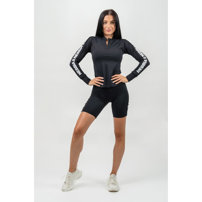 Жіночий лонгслів Nebbia Long Sleeve Zipper Top Winner Black 239