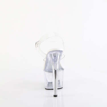 Босоножки Adore-708VL, каблук 7 дюймов, стелька из искусственной кожи PF толщиной 2 3/4 дюйма, ремешок на щиколотке, прозрачные