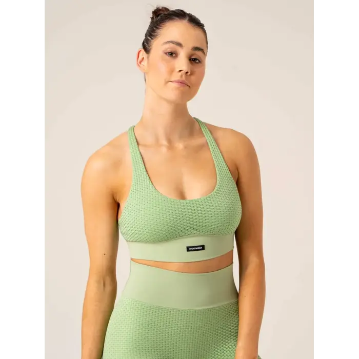 Топ Ryderwear Honeycomb Seamless Sports Bra - Sage