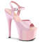Босоножки Pleaser Adore-709. Каблук 7 дюймов, ремешок на щиколотке 2 3/4 дюйма. Босоножки с ремешком на щиколотке, нежно-розовые.