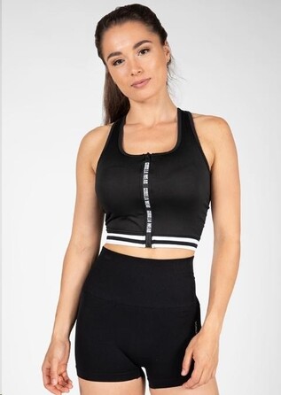 Топ GW Mesa Zip Front Crop Top Black