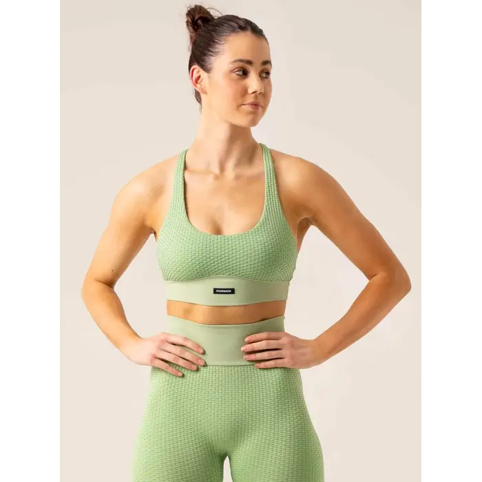 Топ Ryderwear Honeycomb Seamless Sports Bra - Sage