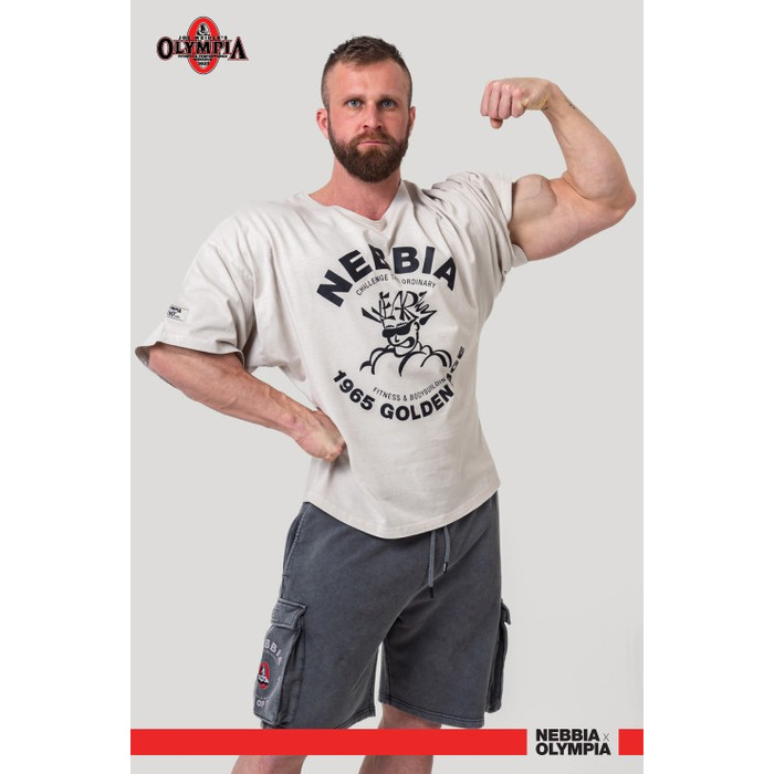 Футболка Nebbia Washed Rag Top GOLDEN AGE Light Grey 788