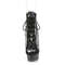 Чоботи Pleaser Delight-600-33RM *6 дюймів на підборах, 1 3/4 дюйма з відкритим носком та шнурівкою, чорні замшеві/чорні
